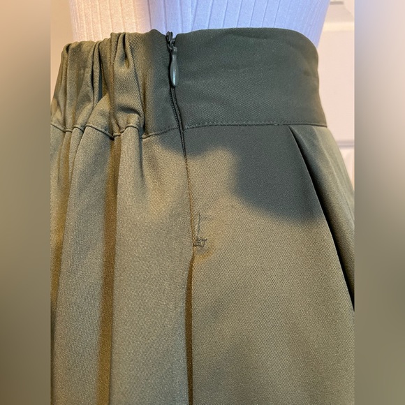 Army Green Pleated Skirt - Picture 6 of 8